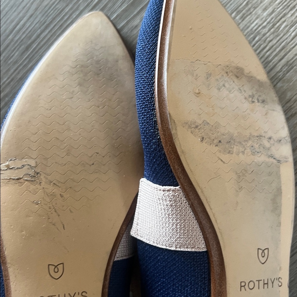 Rothy's The Slip-On Mary Jane Flat in Sapphire Deep Blue - Picture 13 of 16